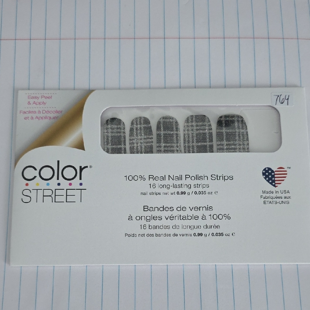 Color Street Black Gray - Plaid Reputation - Nail Polish Strips